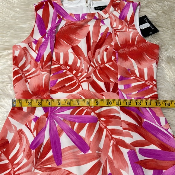 Stella & Julie sleeveless Lead pattern colorful sheath dress - Picture 3 of 7